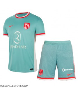 Günstige Atletico Madrid Auswärts Trikotsatzt Kinder 2024-25 Kurzarm (+ Kurze Hosen)